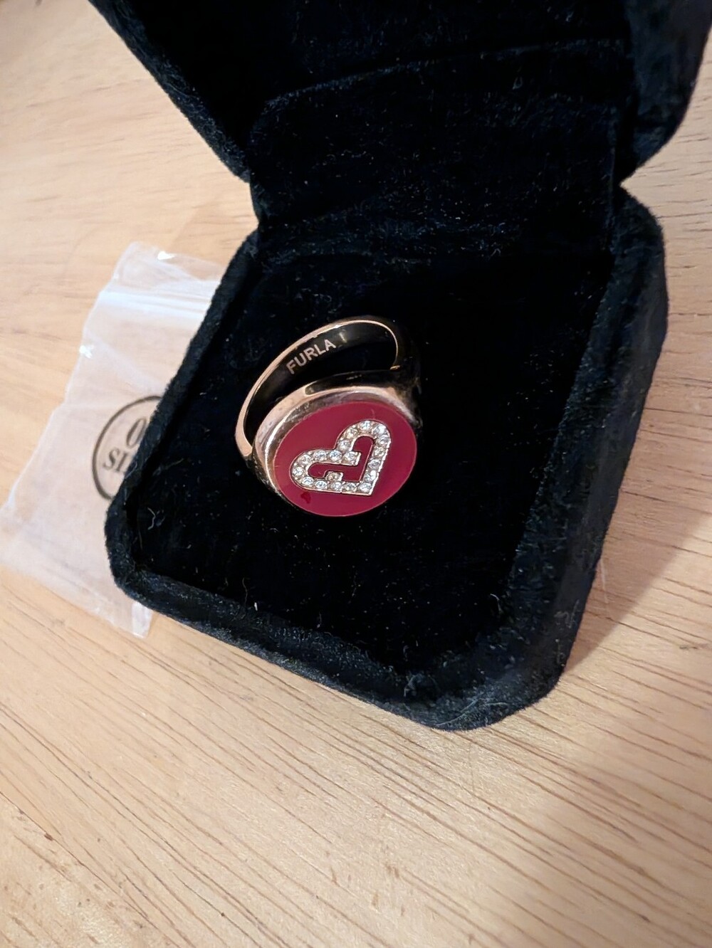 Furla Red Heart Crystal-Accent Ring